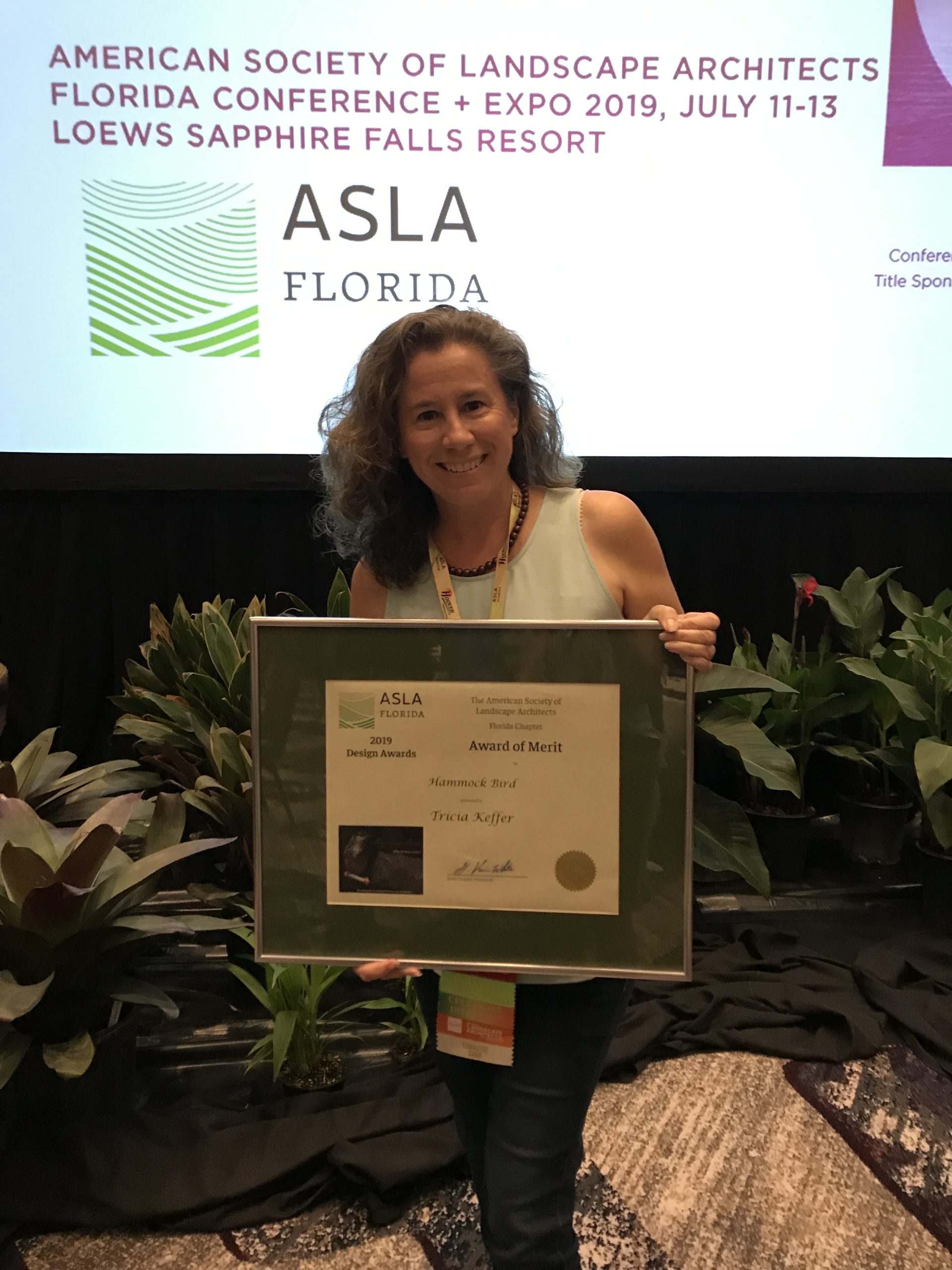 Tricia Keffer Award winning FL ASLA Hammock Bird